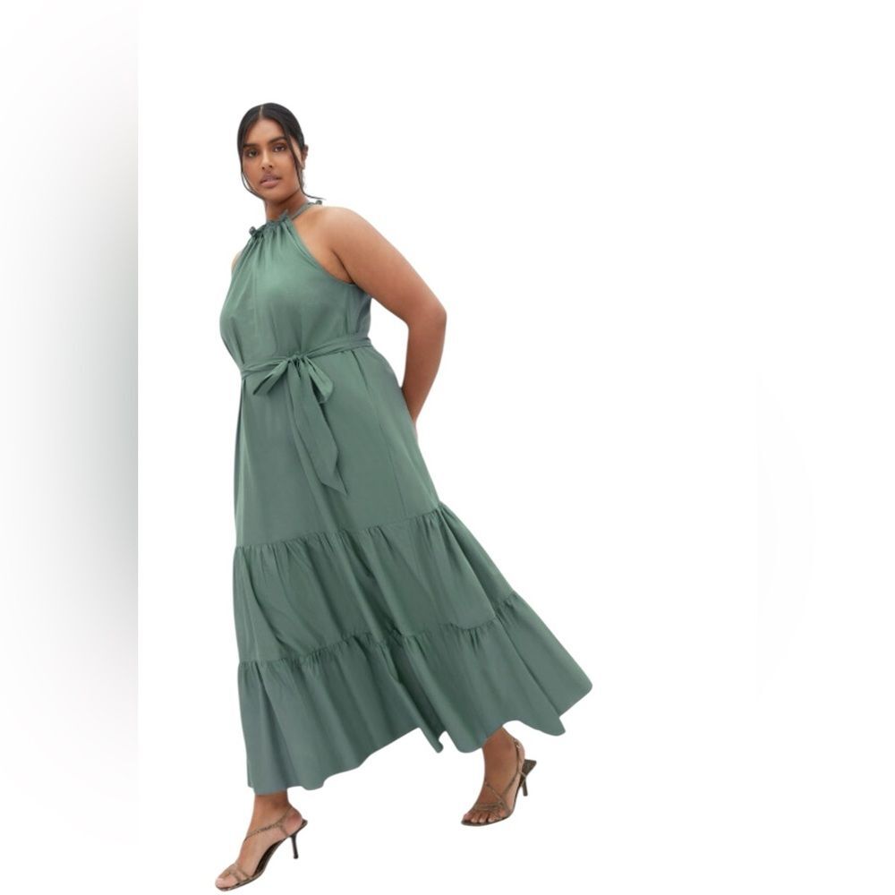 City chic maxi dress light kawk green city chic‎ size XXL
